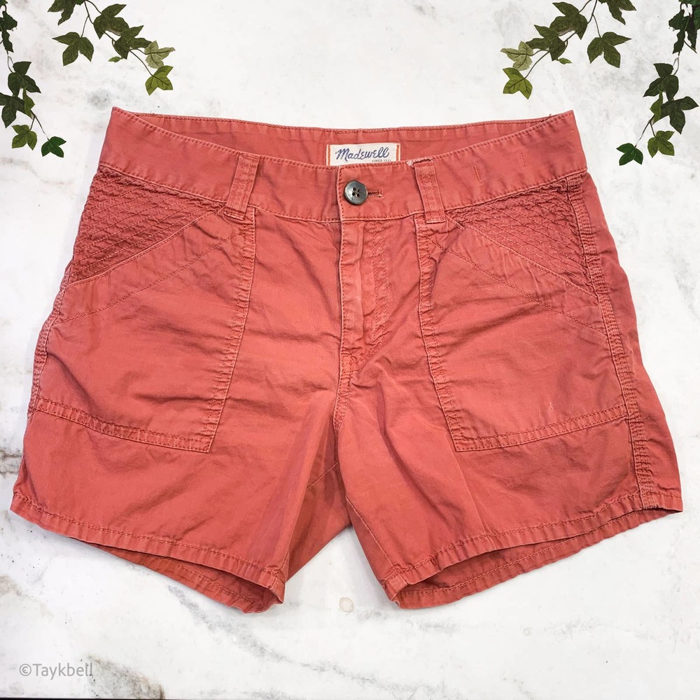Madewell Campstitch Fatigue Faded Cargo Shorts, 24